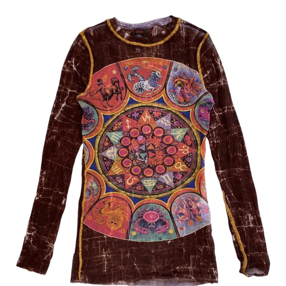 JEAN PAUL GAULTIER Astrology - Zodiac Mesh Top